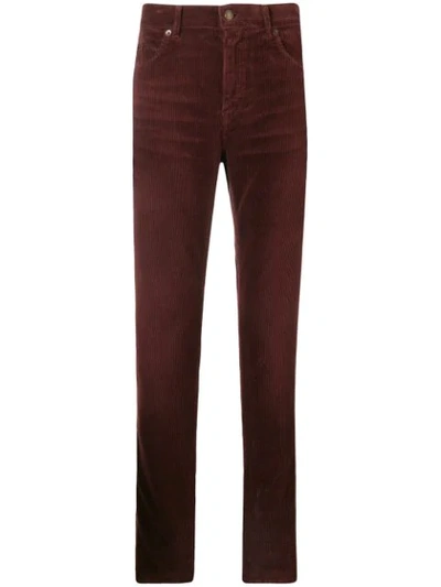 Saint Laurent Klassische Cordhose In Brown