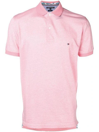 Tommy Hilfiger Logo-embroidered Polo Shirt In Pink