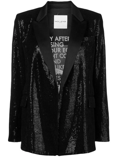 Each X Other Sparkling Sequins Embellished Jacket - Black