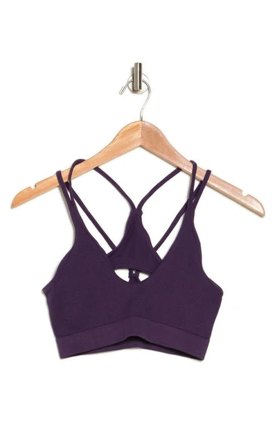 Fp Movement Free Throw Strappy Sports Bra In Navy