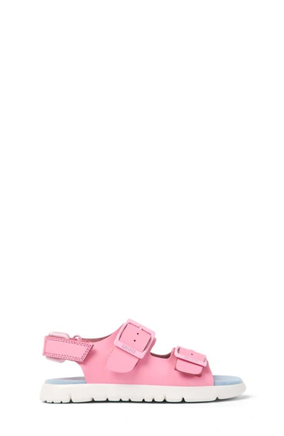 Camper Kids' Oruga Buckle Sandal In Medium Pink