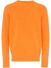 The Elder Statesman Cashmere Crew Neck Jumper In Yellow