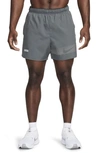Nike Challenger Dri-fit Shorts In Iron Grey/ Black/ Black