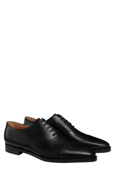 John Lobb Bristol Cap Toe Oxford In Black