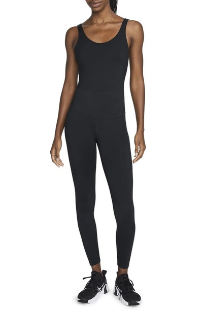 Nike One Dri-fit Capsule Jumpsuit In Black/black/black