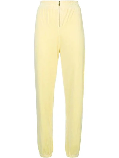 Juicy Couture Velour Zip Jogger Pants In Yellow