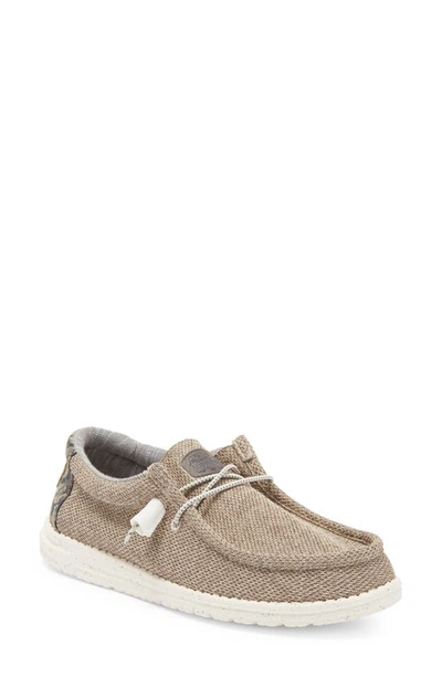 Hey Dude Wally Stretch Canvas Slip-on Sneaker In Dune Camo