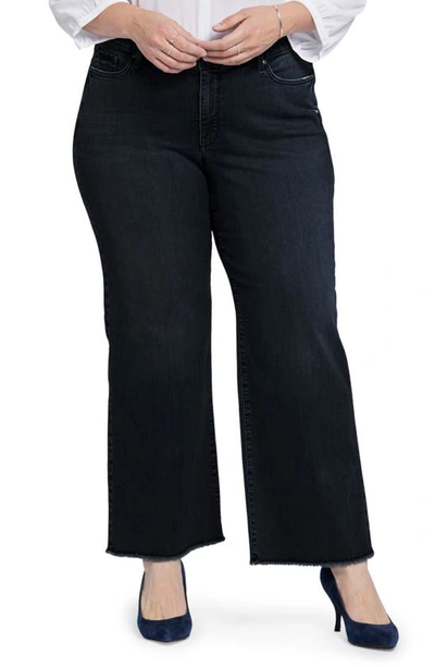 Nydj Teresa Fray Hem Ankle Wide Leg Jeans In Huntley