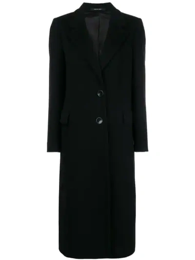 Tagliatore Formal Long Coat In Black