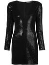 Haney Textured V-neck Dress - Black