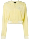 Juicy Couture Swarovski Personalisable Velour Crop Jacket In Yellow
