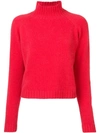 The Elder Statesman Cashmere Highland Turtleneck Jumper In Red