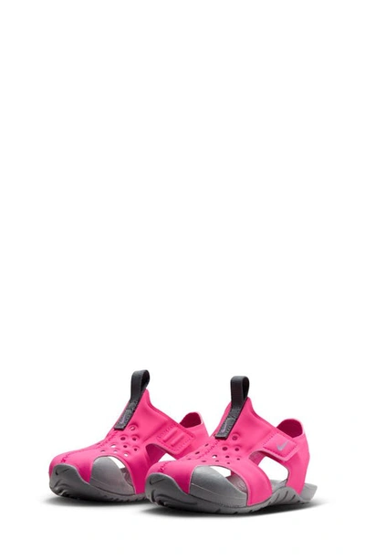 Nike Kids' Sunray Protect 2 Sandal In Hyper Pink/ Fuchsia/ Grey