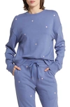 Rails Ramona Heart Embroidered Sweatshirt In Pink Periwinkle Hearts