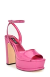 Nine West Platt Platform Sandal In Medium Pink
