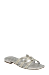 Calvin Klein Tianela Slide Sandal In Silver
