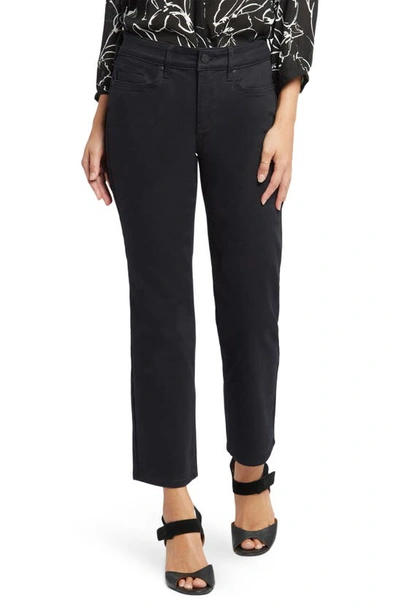 Nydj Marilyn Straight Leg Ankle Jeans In Black