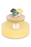 Portofino Candles Decorative Lid Scented Jar Candle In Yellow