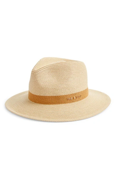 Rag & Bone City Straw Fedora In Natural