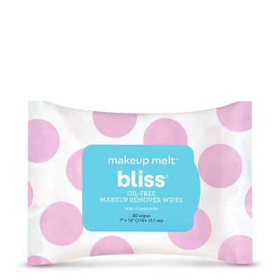 Bliss Makeup Melt Oil Free Makeup Wipes In White