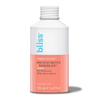 Bliss Mighty Biome Pre/post Biotics + Barrier Aid Toner + Serum In White