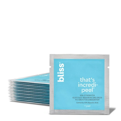 Bliss That's Incredi-peel Glycolic Acid Pads In White