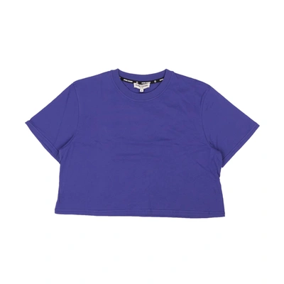 Opening Ceremony Violet Cotton Blank Cropped T-shirt In Multi