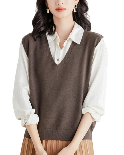 Asne Vest In Brown