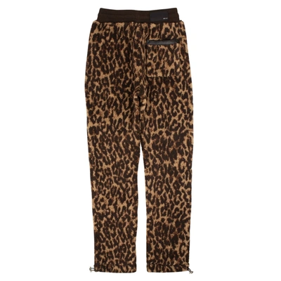 Amiri Black Printed Leopard Fleece Pants In Multi