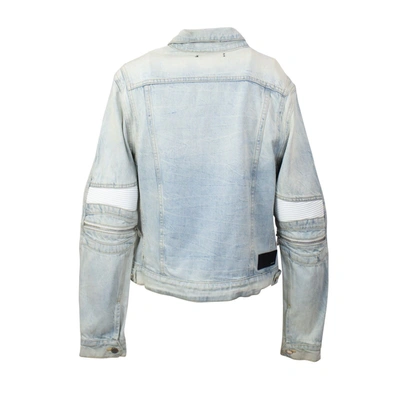 Amiri Light Blue Mx2 Trucker Jacket In Multi