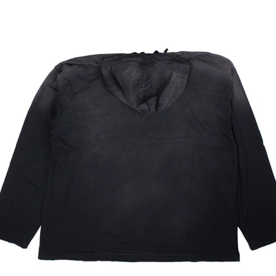 Vetements Washed Black Double Jersey Gradient Hoodie In Multi