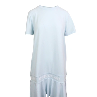 Opening Ceremony Blue Cotton Scallop Oc Elastic Logo T-shirt In Multi