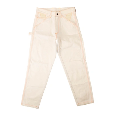 Upww White Worker Denim Jeans In Multi