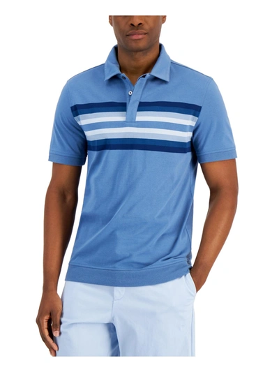 Alfani Mens Knit Striped Polo In Multi