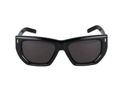 Gucci Eyewear Geometric Frame Sunglasses In Black