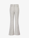 Gabriela Hearst Womens Light Grey Melange Rhein Flared-leg Mid-rise Cashmere And Linen-blend Trouser