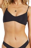 Billabong Sol Searcher Bikini Top In Black Pebble