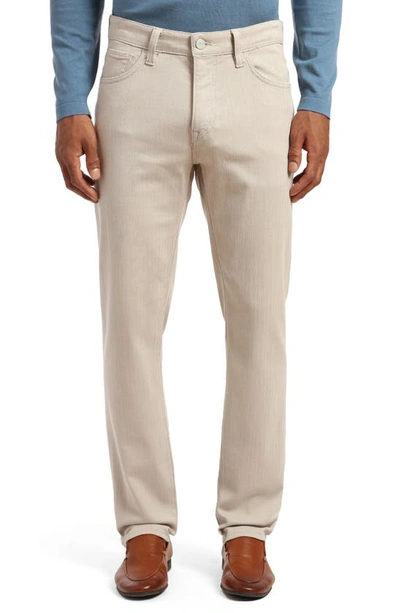 34 Heritage Courage Straight Leg Pants In Oyster Herringbone