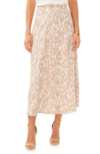 Vince Camuto Abstract Print Skirt In Soft Cream