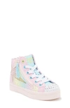 Skechers Kids' Twi-lites 2.0 Light-up High Top Sneaker In Pink/ Multi