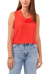 Vince Camuto Cowl Neck Sleeveless Blouse In Tulip Red