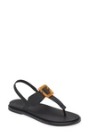 Olukai La'i Slingback Sandal In Black / Black