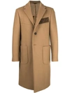 Fendi Embellished Single Breasted Coat In Brown
