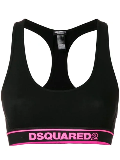 Dsquared2 Underwear Logo Band Sports Bra - Black