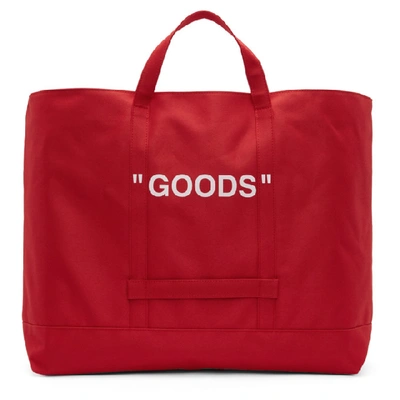 Off-white Red Quote Tote
