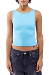 Bdg Urban Outfitters Rib Crop Tank In Norse Blue