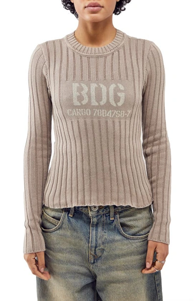 Bdg Urban Outfitters Stencil Rib Sweater In Mink