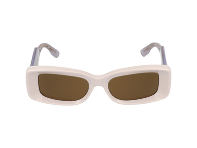 Gucci Eyewear Rectangular Frame Sunglases In White
