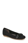 Dr. Scholl's Wexley Chain Detail Flat In Black Fabric