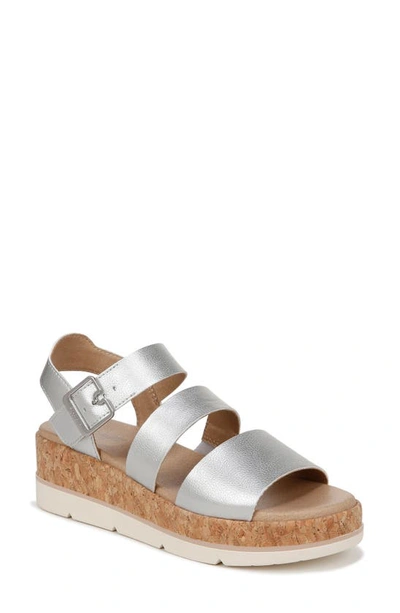 Dr. Scholl's Once Twice Espadrille Sandal In Silver